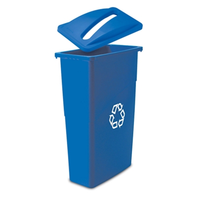 23-Gallon Slim Jim Recycling Receptacle with Paper Lid, 91040