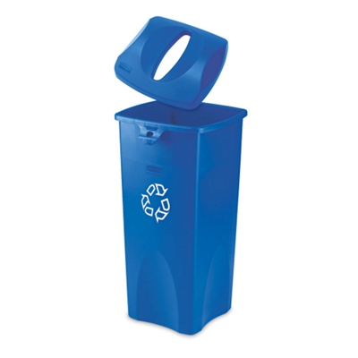 23-Gallon Recycling Receptacle with Paper Lid, 91041