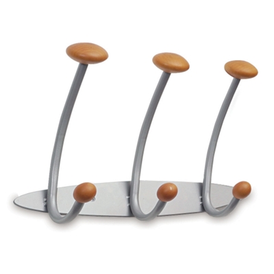 Three Peg Wall-Mount Coat Rack, 91340