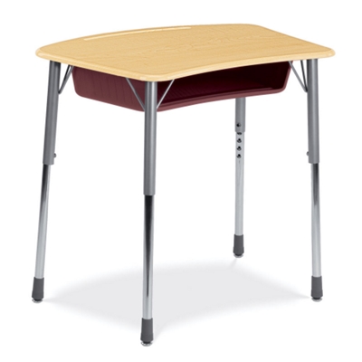 Adjustable Height Bowfront Desk, 11310