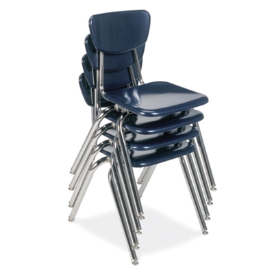 Chairs stack up to 8 high for convenient storage