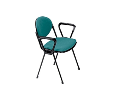 Upholstered Stack Chair with Arms