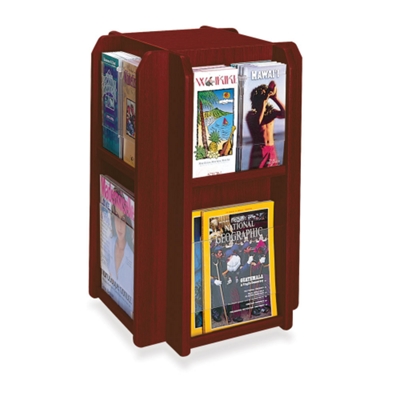 Literature Carousel with 8 Magazine Pockets