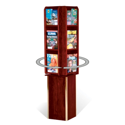Literature Rack rotates 360 degrees.