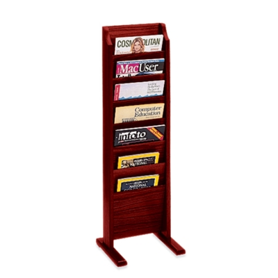 Floor Literature Rack with 7 Magazine Pockets