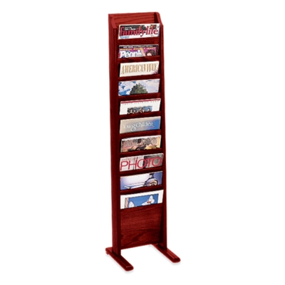 Floor Literature Rack with 10 Magazine Pockets, 33146