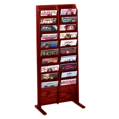 Floor Literature Rack with 20 Magazine Pockets, 33147