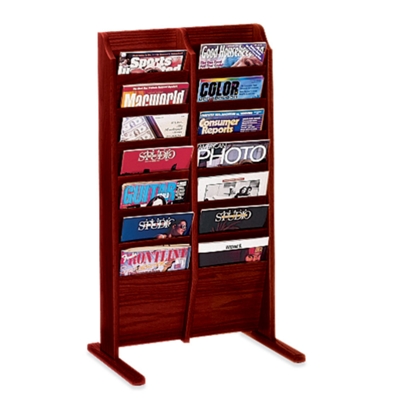 Literature Rack with 14 Magazine Pockets