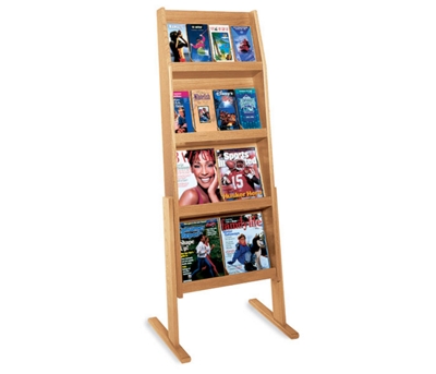 Literature Rack with 16 Magazine Pockets