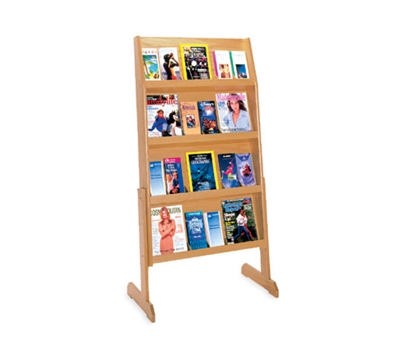 Literature Rack with 24 Magazine Pockets