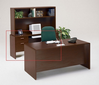 Mahogany Kneespace Credenza, 10473