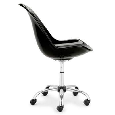 Black Plastic Shell Chair, 56697