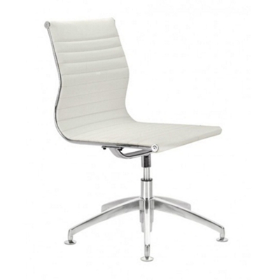 White Faux Leather Conference Chair, 50740