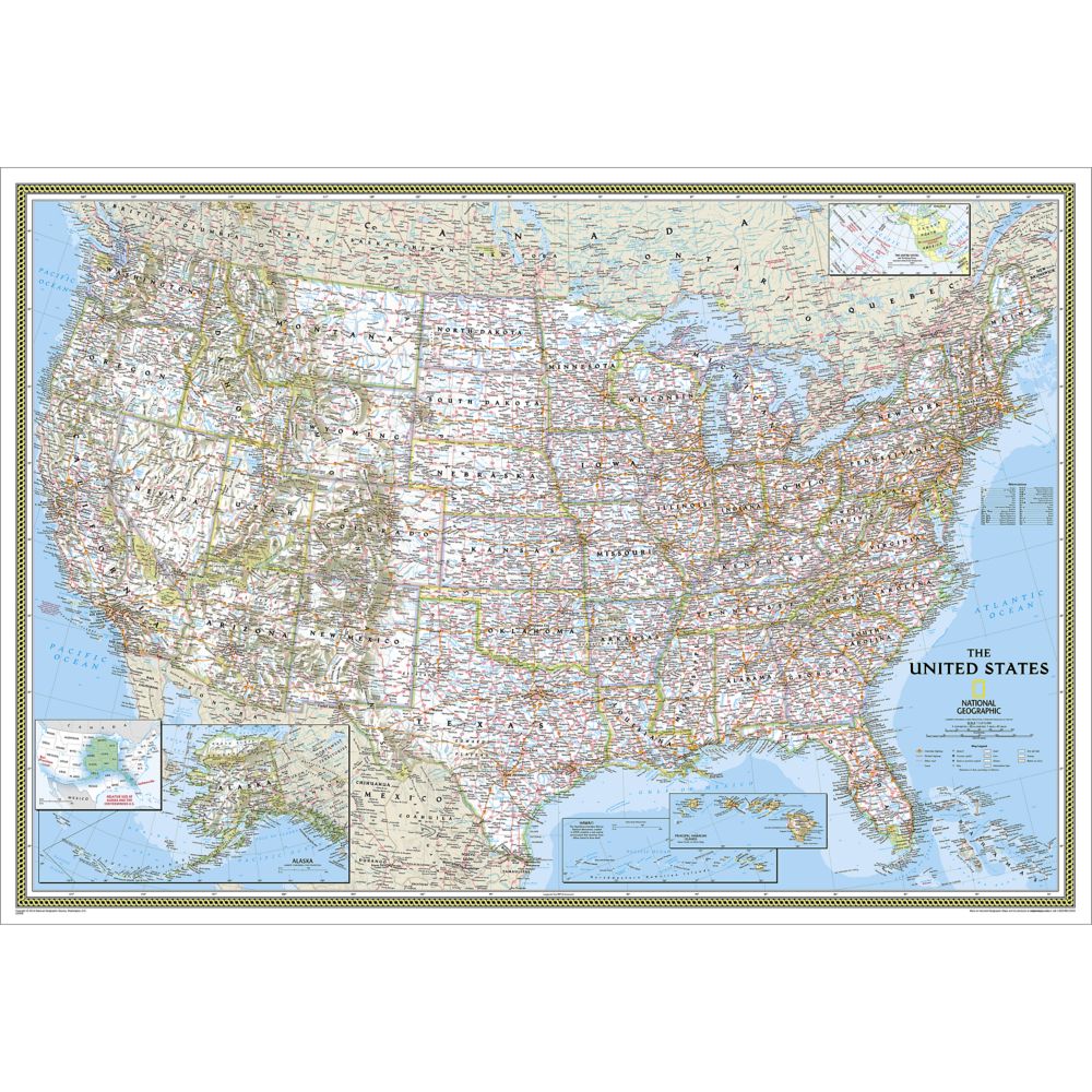 U.S. Political Map (Classic), Enlarged