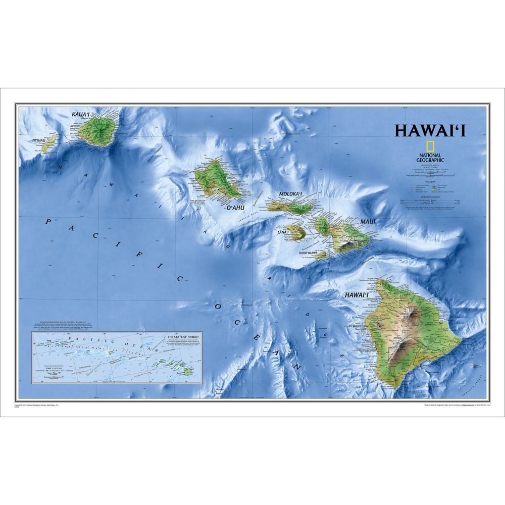 Hawaii Physical Map