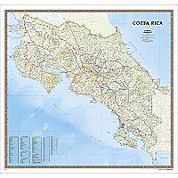 Costa Rica Political Map, Laminated