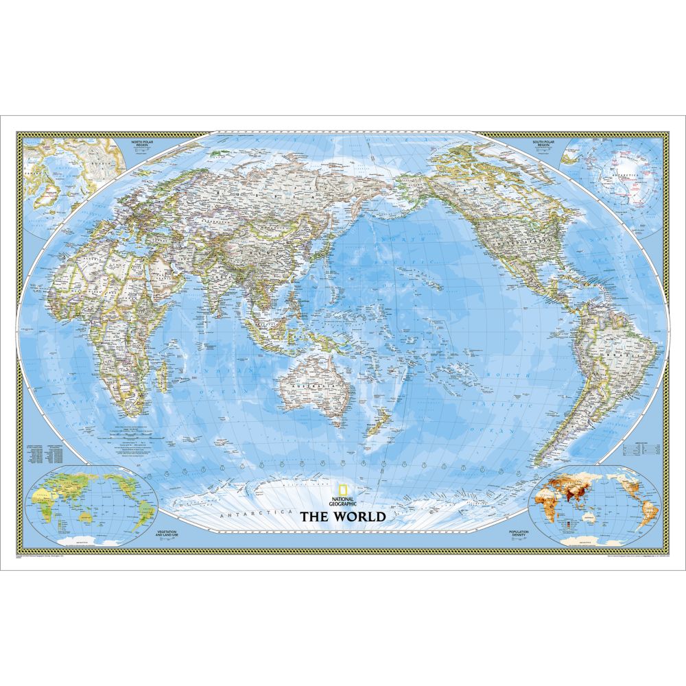World Classic Pacific-centered Map