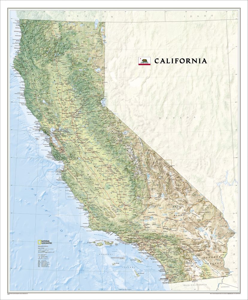 California Wall Map
