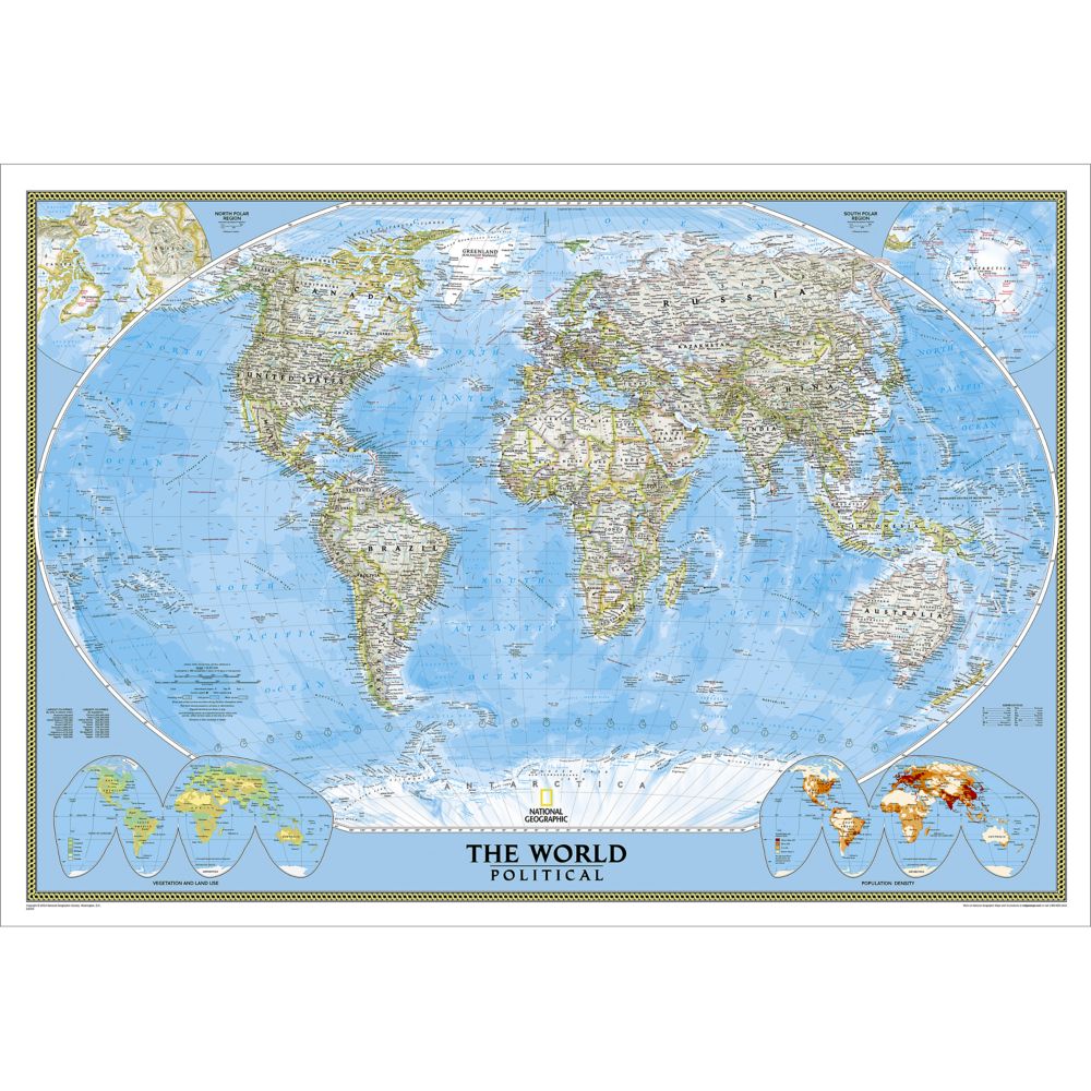 World Political Map (Classic), Poster Size