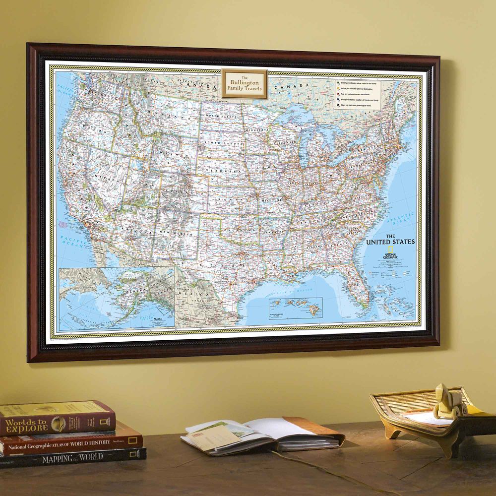 National Geographic ''My U.S.'' Personalized Map (Classic)
