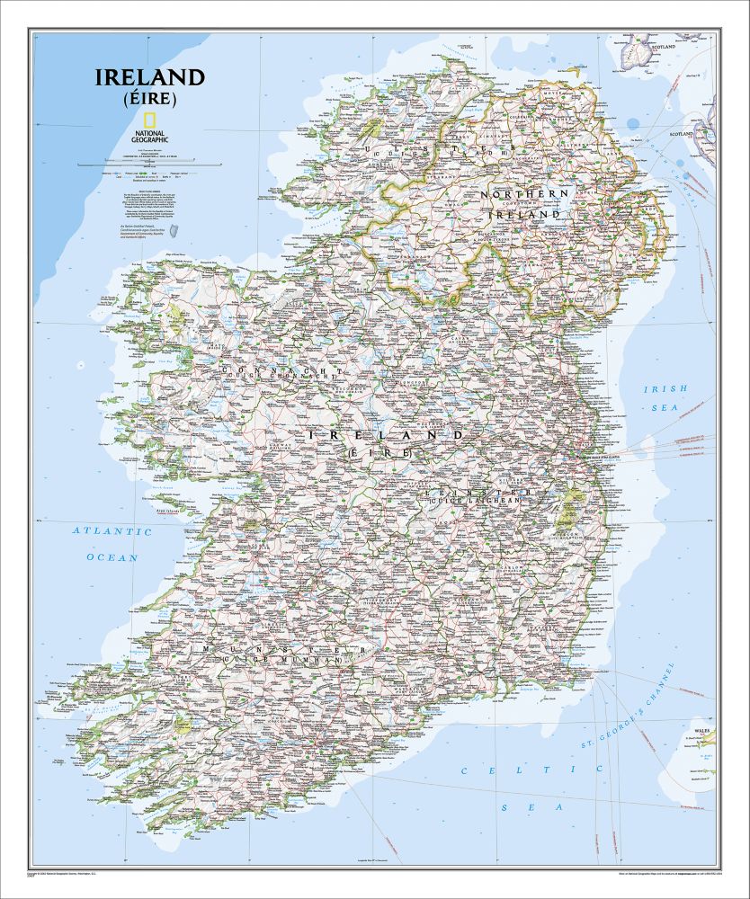 Ireland Political Map (Classic)