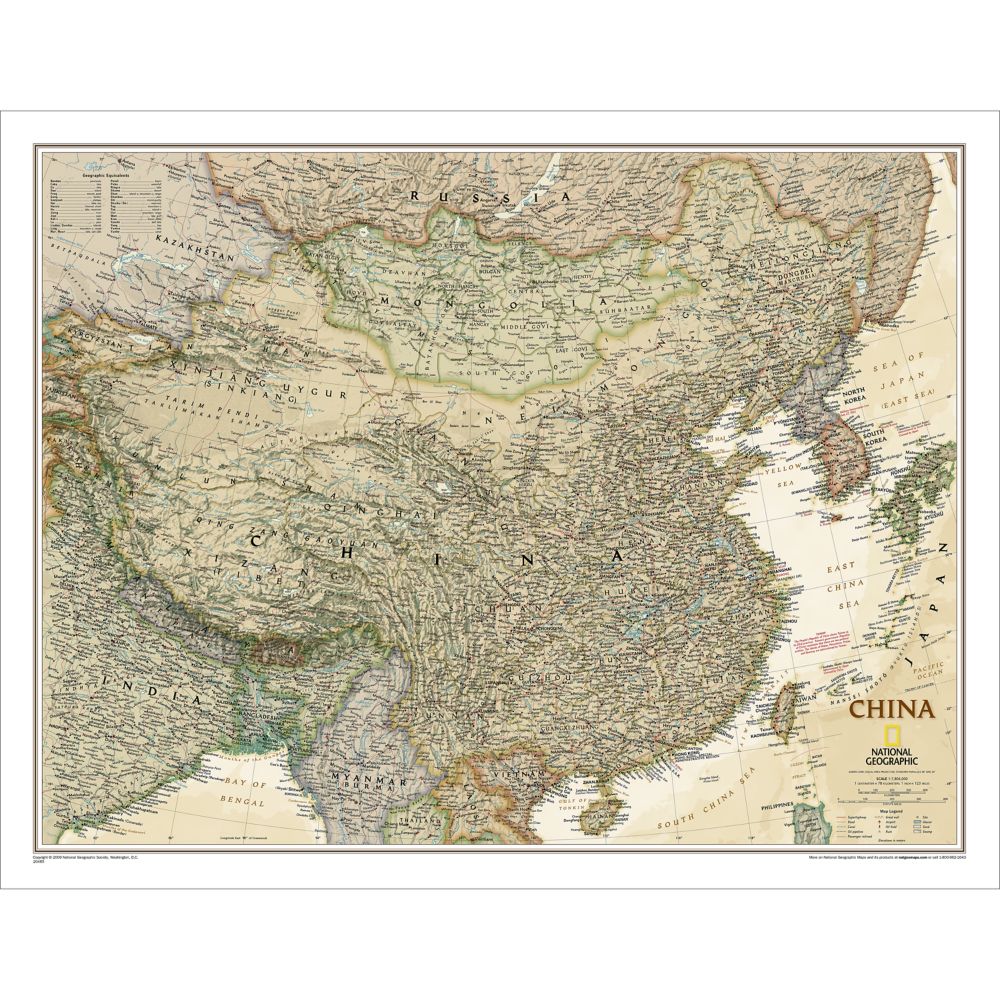 China Political Map (Earth-toned)