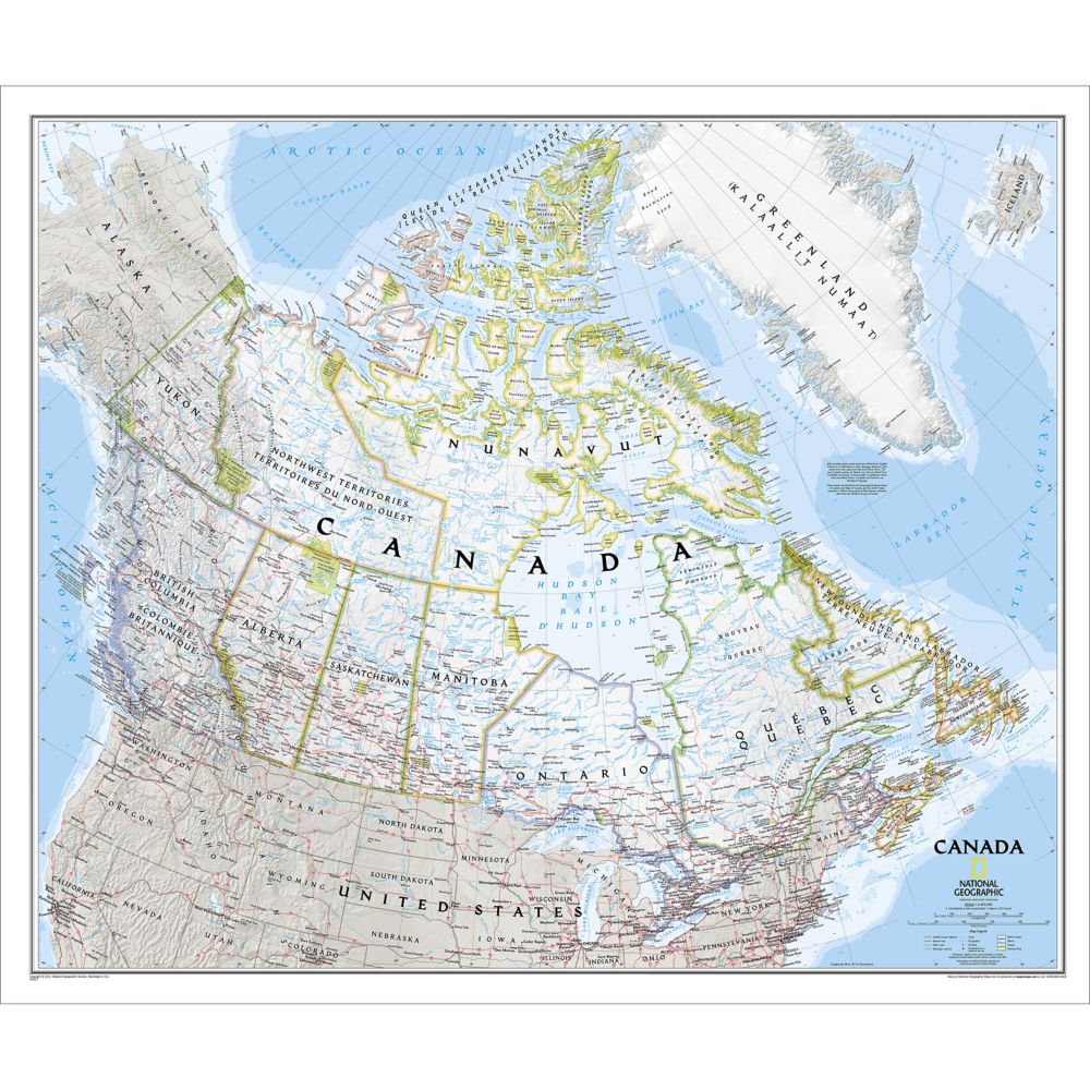 Canada Political Map (Classic), Laminated