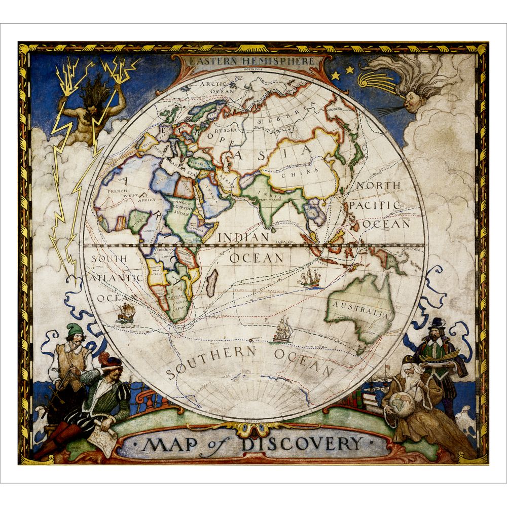 Map of Discovery - Eastern Hemisphere