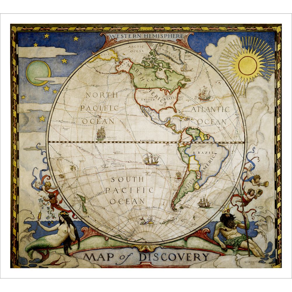 Map of Discovery - Western Hemisphere