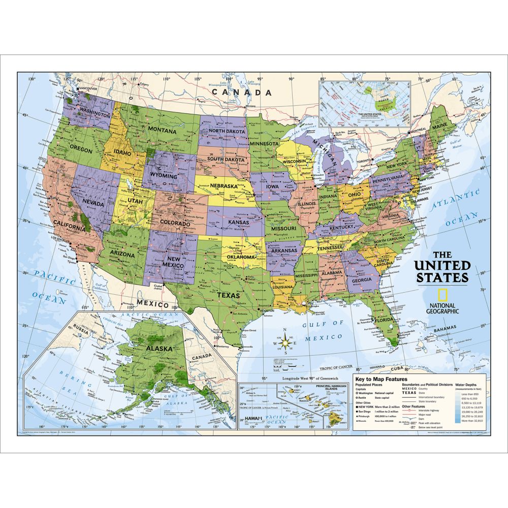 Political U.S. Education Map (Grades 4-12)