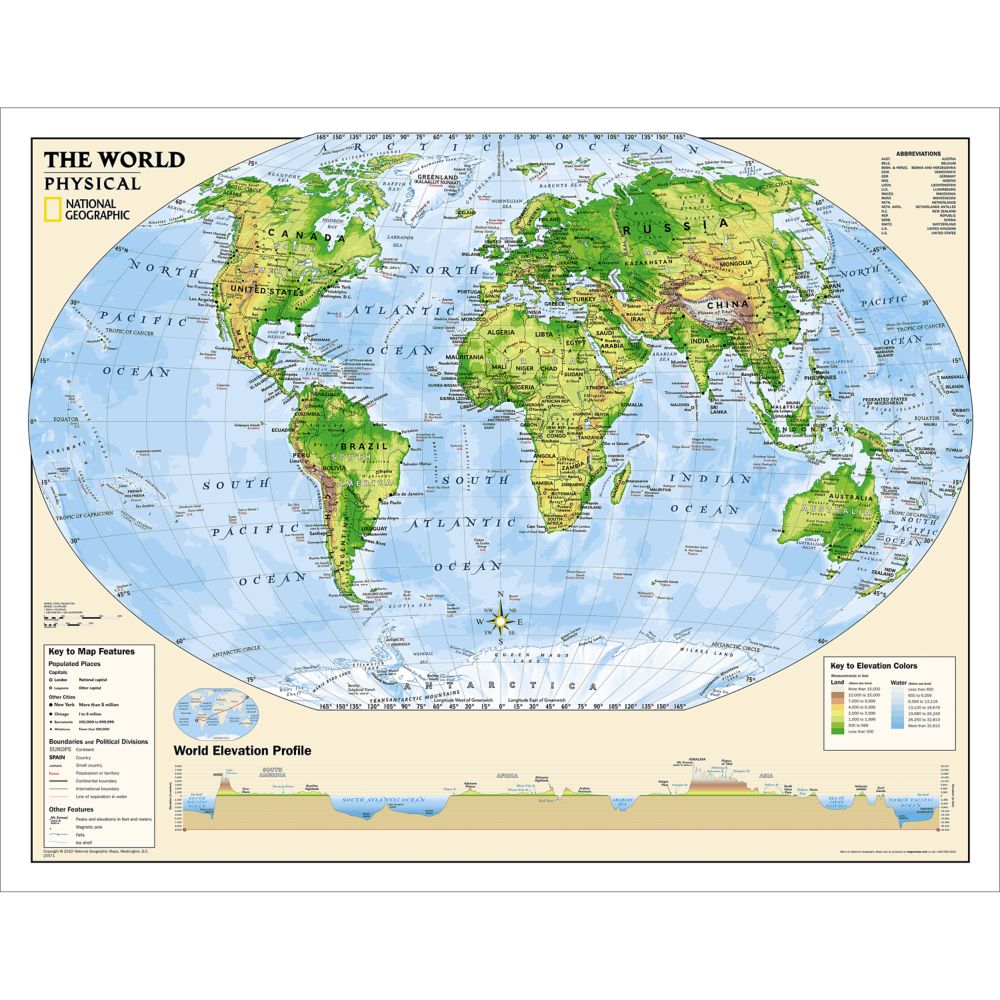 Physical World Education Map (Grades 6-12)