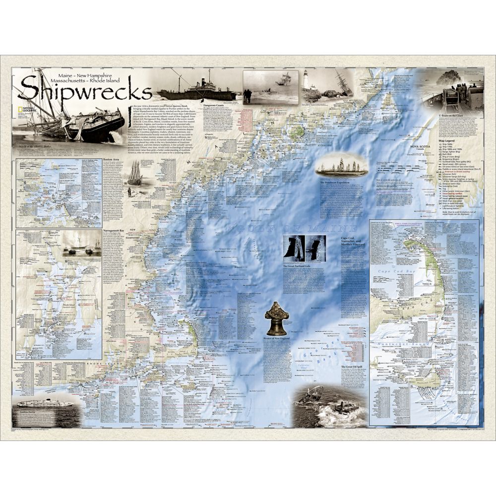 Shipwrecks Of The Northeast Map