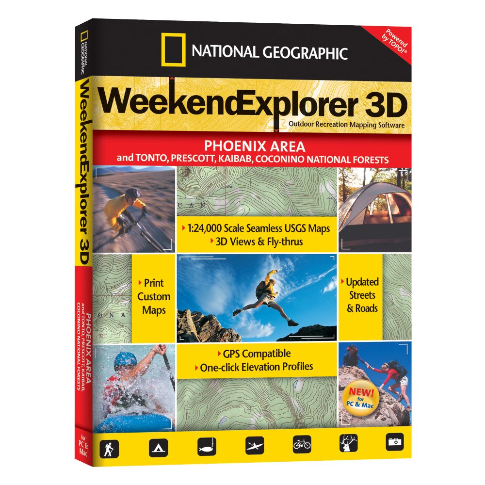 Weekend Explorer 3D - Phoenix Area & Tonto, Prescott, Coconino NF