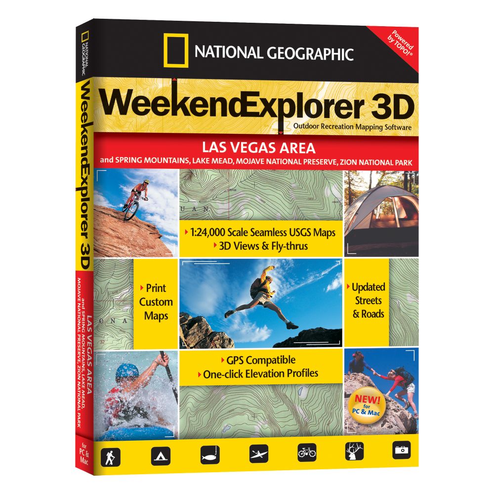 Weekend Explorer 3D - Las Vegas Area and Spring Mountains, Lake Mead, Mojave National Preserve, Zion National Park