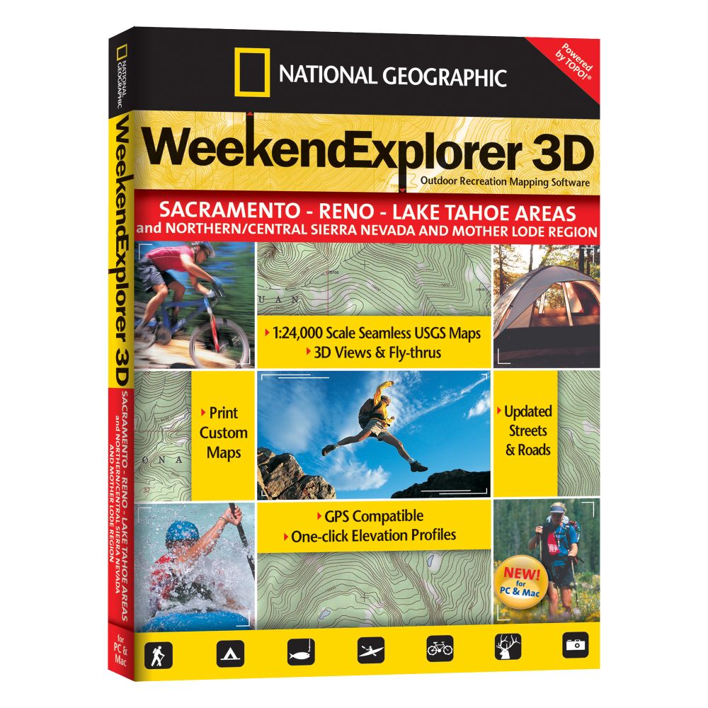 Weekend Explorer 3D - Sacramento - Reno - Lake Tahoe Areas and Northern/Central Sierra Nevada and Mother Lode Region