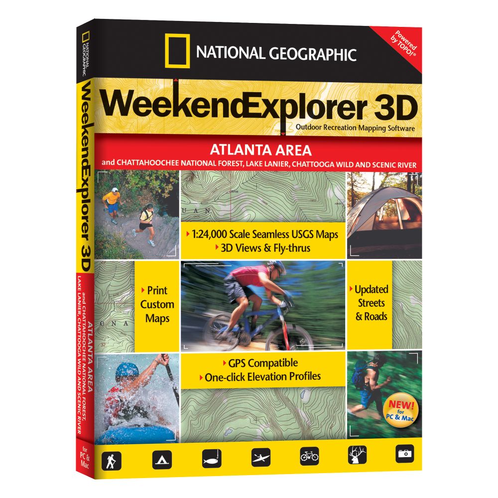 Weekend Explorer 3D - Atlanta Area and Chattahoochee National Forest, Lake Lanier, Chattooga Wild and Scenic River