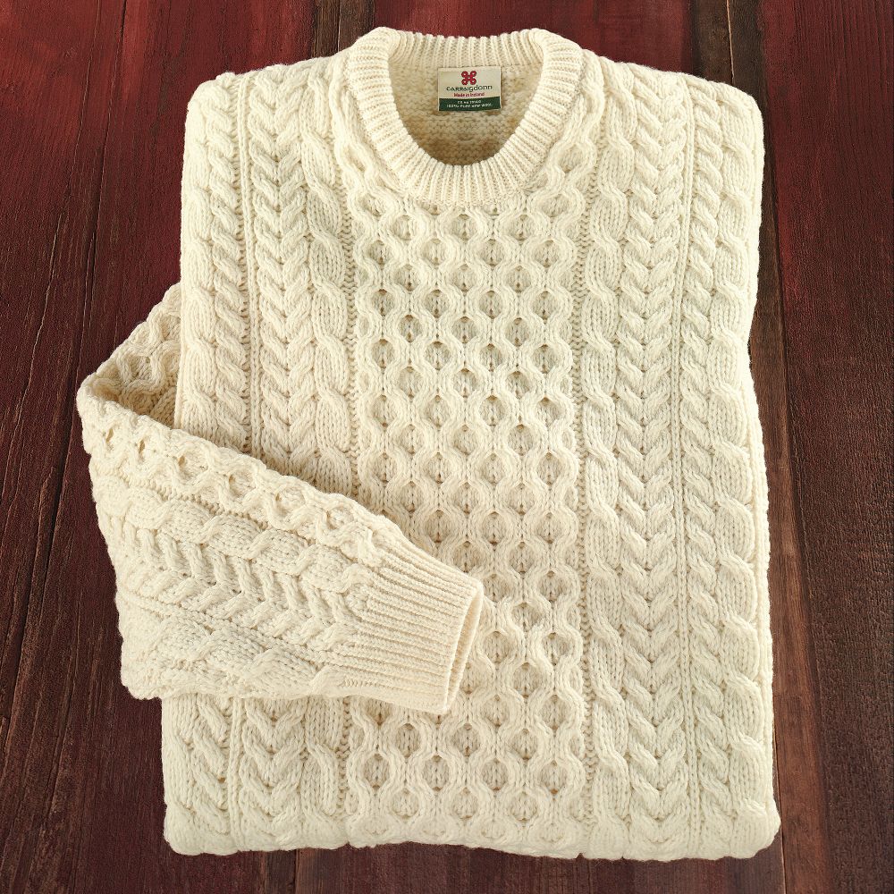 Irish Clothing - Men's Traditional Irish Aran Sweater