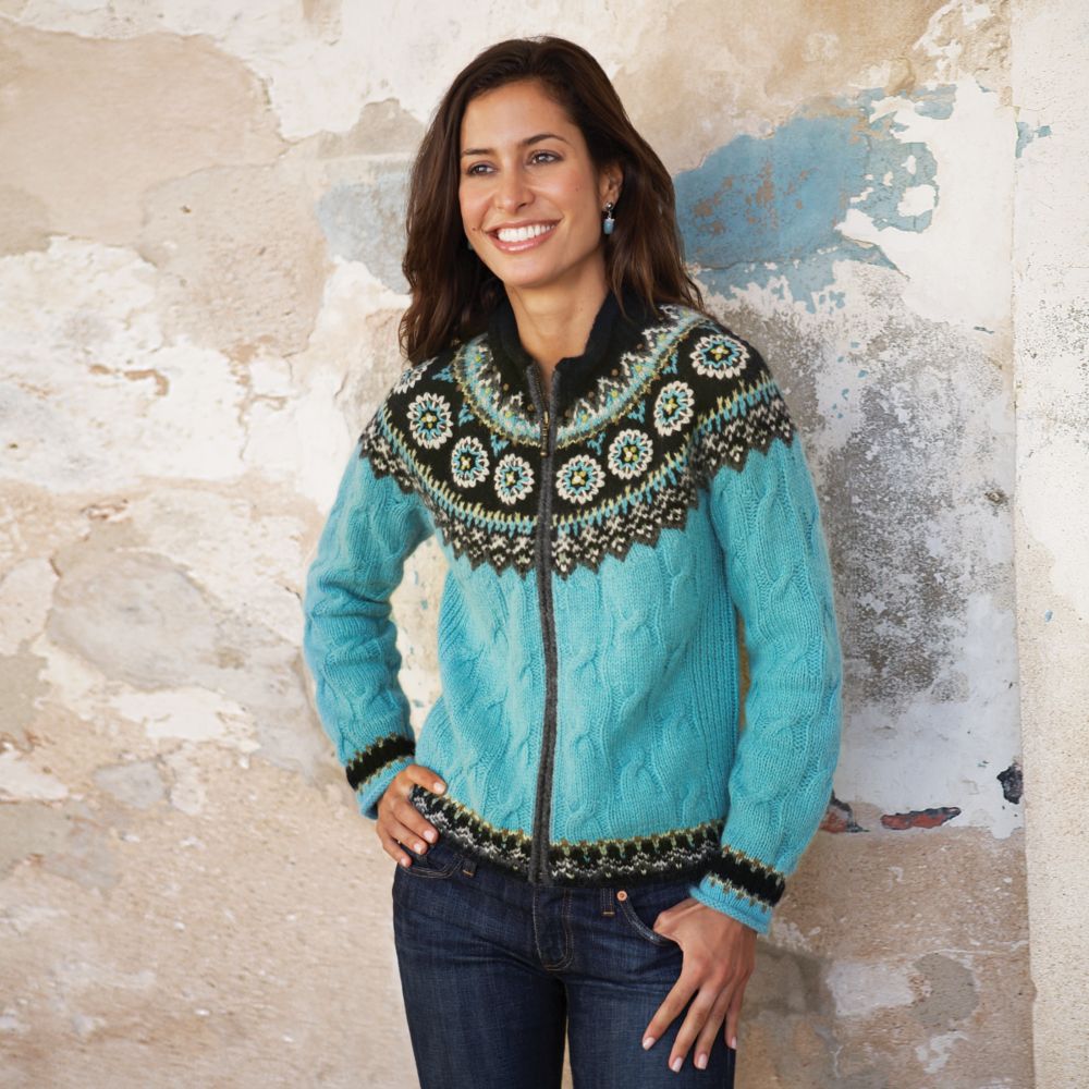 Nordic Angora and Wool Cardigan