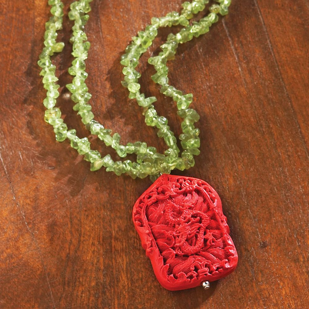 Sky Dragon Cinnabar Pendant