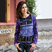 Violet Peruvian Alpaca Sweater