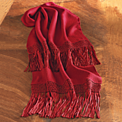 Bolivian Macramé Alpaca Shawl