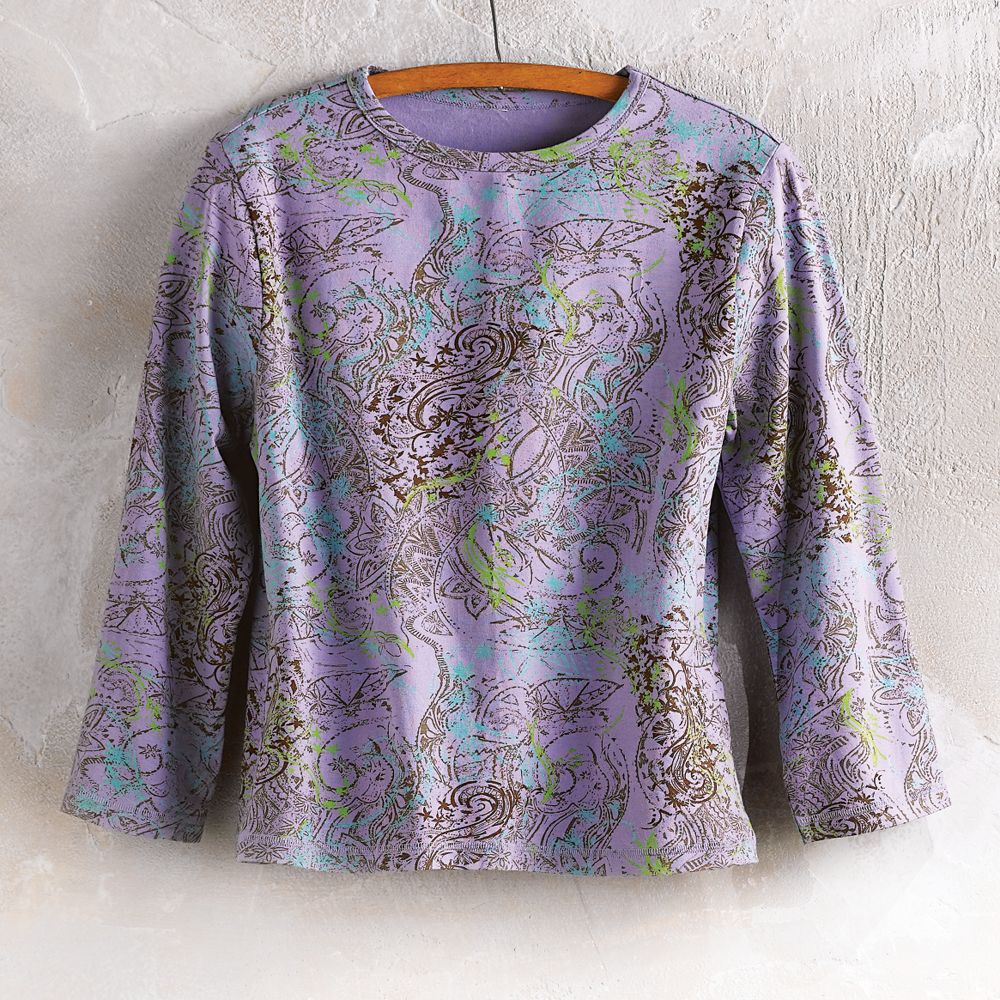 Indian Lapis and Lavender Henna Shirt