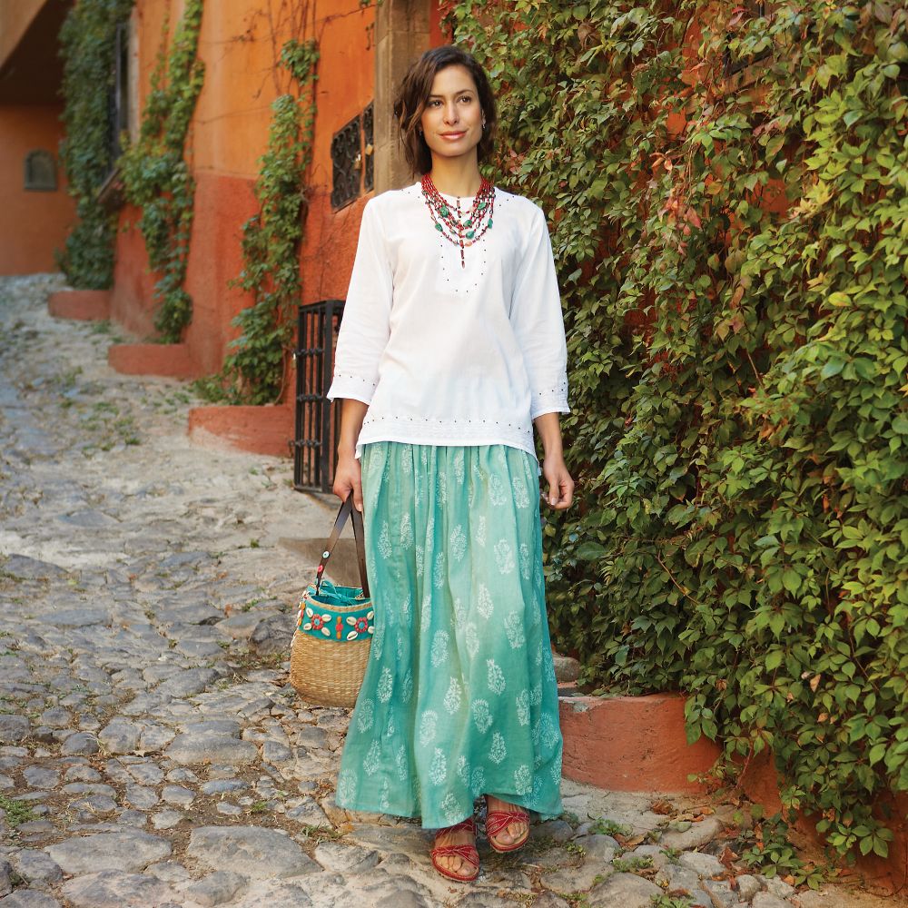 Indian Block Print Travel Skirt
