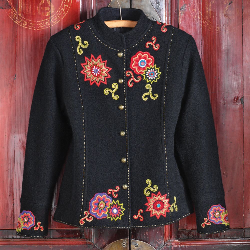 Embroidered Miao Wool Jacket
