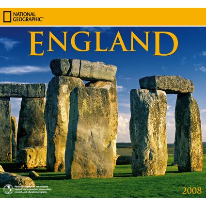 2008 National Geographic England Wall Calendar