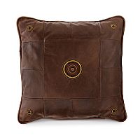 African Embellished Leather Pillows - Circular Designs