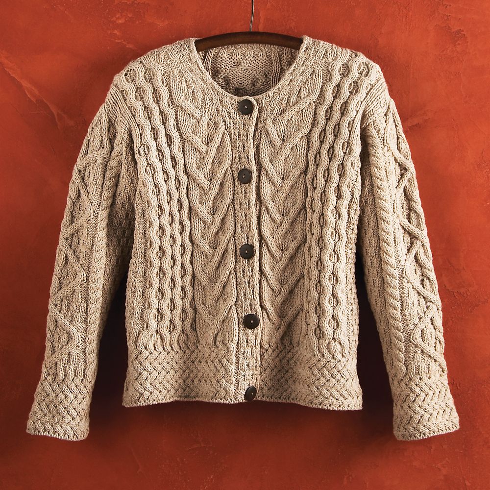 Women's Merino Wool Irish Cardigan