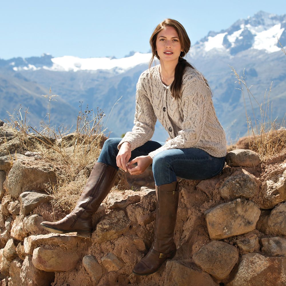 Women's Merino Wool Irish Cardigan