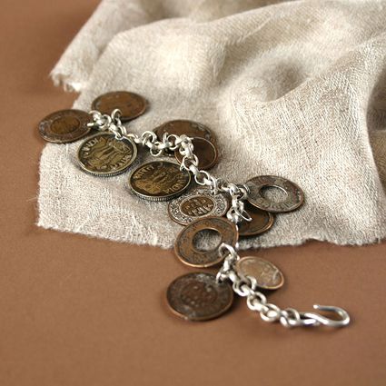 The National Geographic Online Store - Vintage Indian Coin Bracelet from shop.nationalgeographic.com