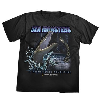 Sea Monsters Splash Adult T-shirt
